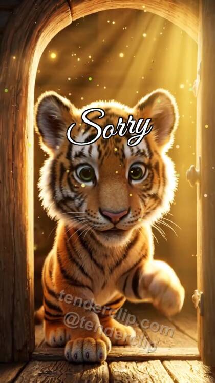 Sorry: Tiger Cub Opens Warm Door