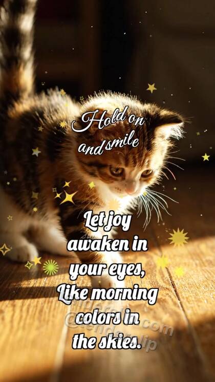 Hold on and smile: Kitten Catches Sun