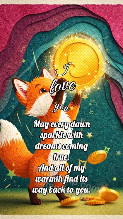 I love you: Fox Cub Catches Luck