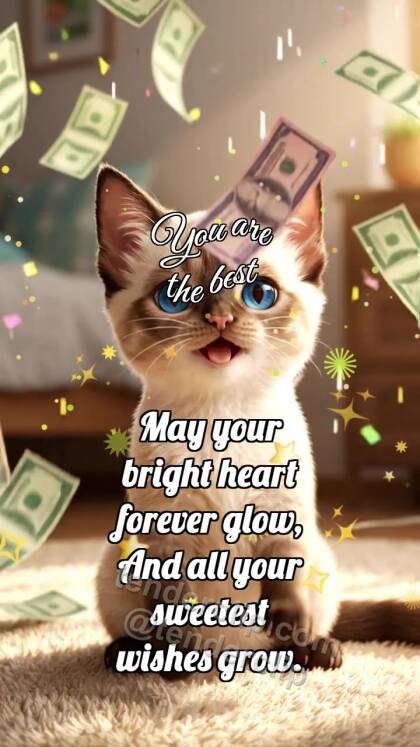 You are the best: Kitten Under Money Rain