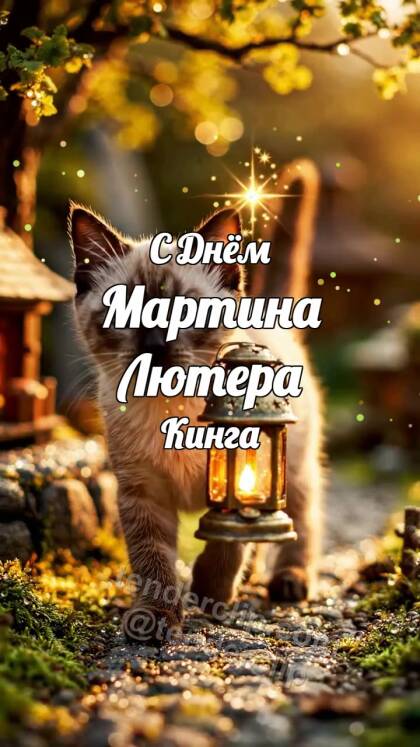 С Днём Мартина Лютера Кинга: Котёнок несёт свет надежды