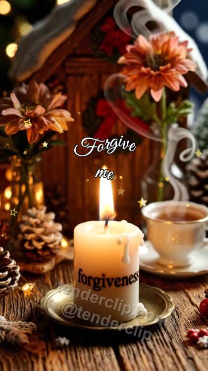 Forgive me: forgiveness candle wakes up first