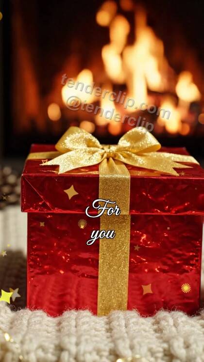 For you: gift box shyly opens