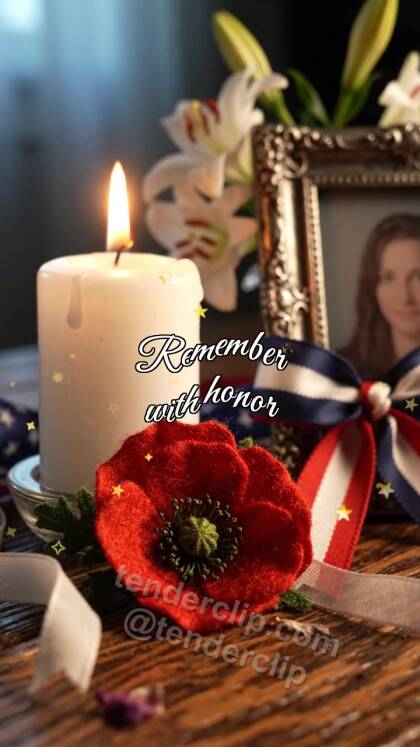 Remember with honor: remembrance flower wakes up first