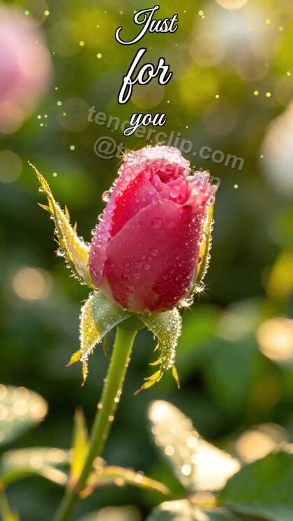 Just for you: flower bud opens