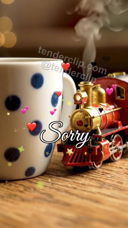 Sorry: toy train delivers a gift