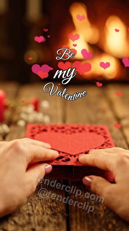 Be my Valentine: valentine card unfolds