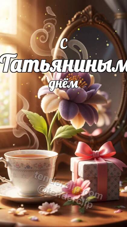 С Татьяниным днём: цветок мягко протягивают вперёд