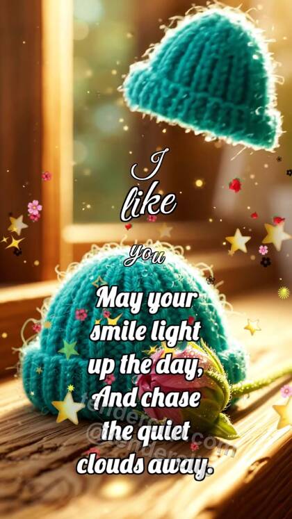 I like you: Turquoise Cap Nods Bud