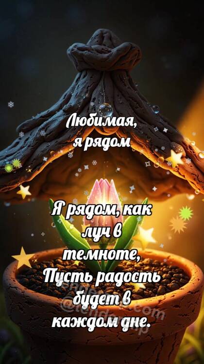 Любимая, я рядом: Тёплый навес бережёт бутон