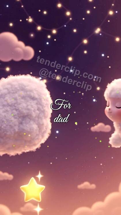 For dad: sleepy cloud carries a star