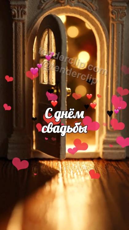 С днём свадьбы: маленькая дверь выпускает свет
