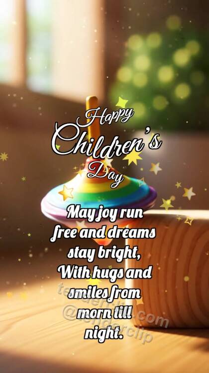 Happy Children’s Day: Rainbow Top Befriends Block