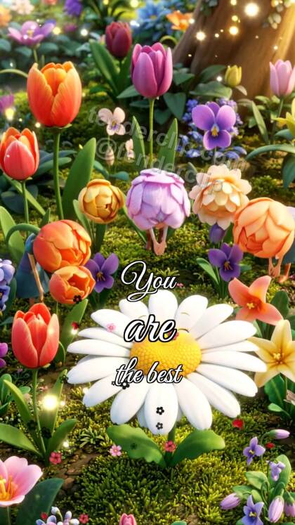 You are the best: flowers applaud one daisy
