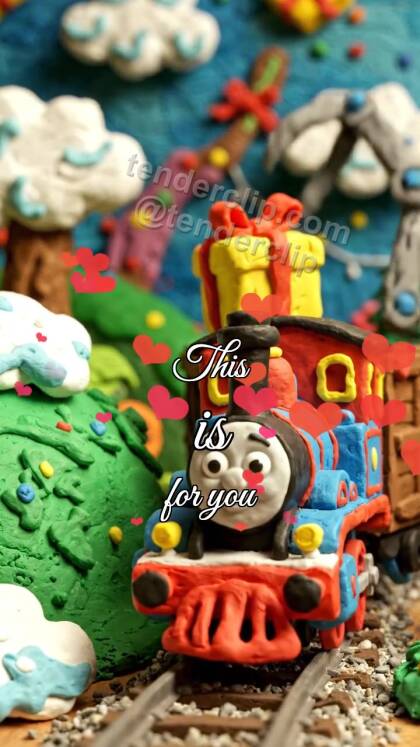 This is for you: toy train brings a gift