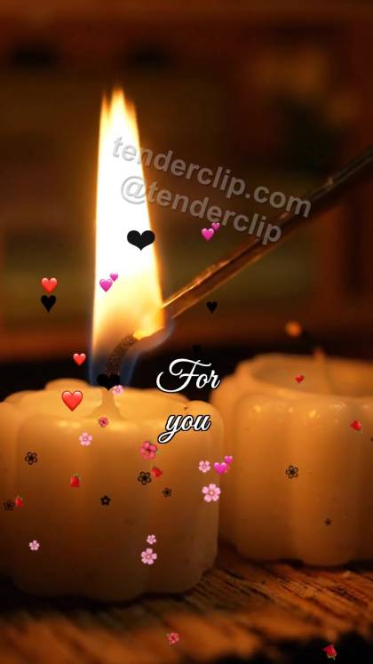 For you: candle shares a flame