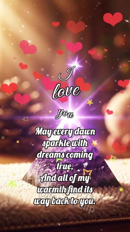 I love you: Amethyst Pyramid Blinks