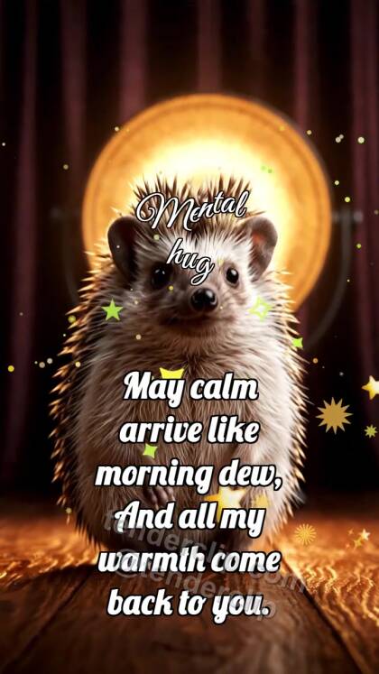 Mental hug: Hedgehog In Spotlight