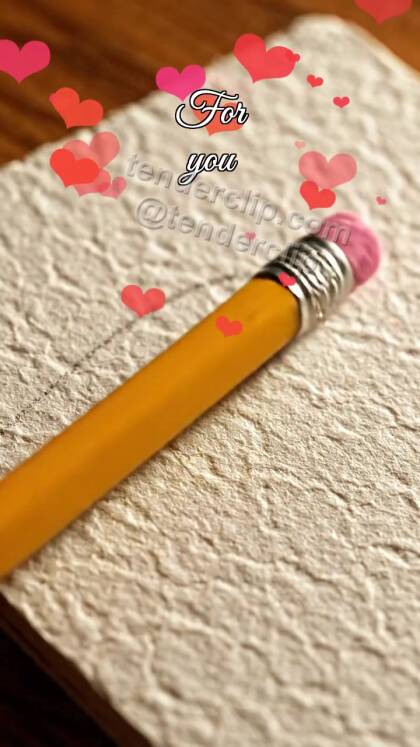 For you: pencil draws a heart path