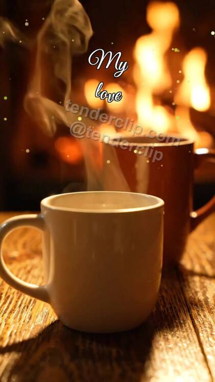 My love: two cups move closer