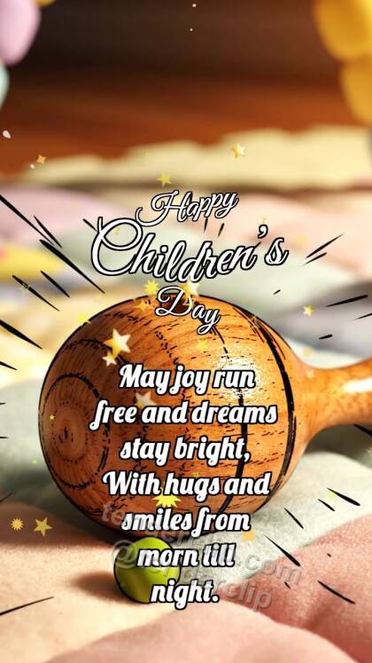 Happy Children’s Day: Wooden Maraca Catches Pea