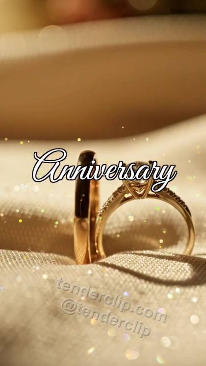 Anniversary: two rings circle together