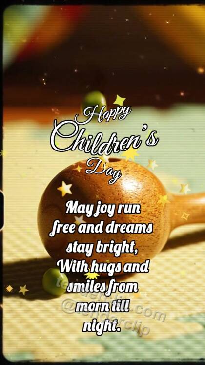 Happy Children’s Day: Wooden Maraca Catches Pea