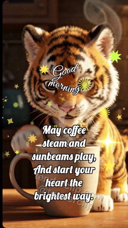 Good morning: Tiger Cub By Morning Coffee