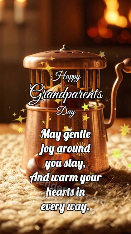 Happy Grandparents Day: Copper Warmer Cradles Chestnut