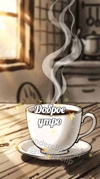 Доброе утро: пар от кофе рисует улыбку