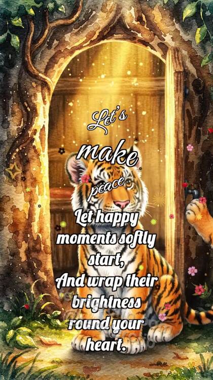 Let’s make peace: Tiger Cub Opens Warm Door