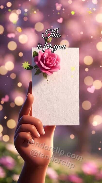 This is for you: flower card is offered