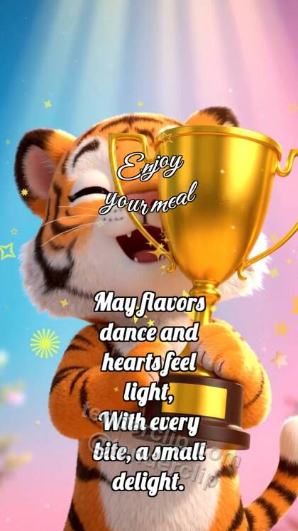Enjoy your meal: Tiger Cub Gets Trophy