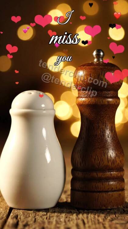I miss you: salt and pepper make peace