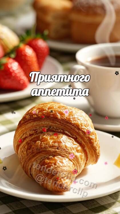Приятного аппетита: круассан раскрывает завтрак