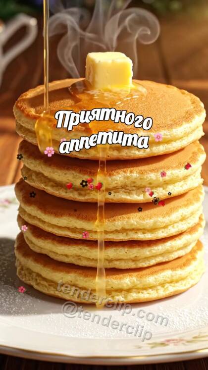 Приятного аппетита: масло тает на стопке блинов