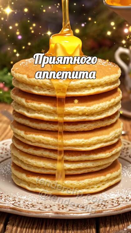 Приятного аппетита: масло тает на стопке блинов