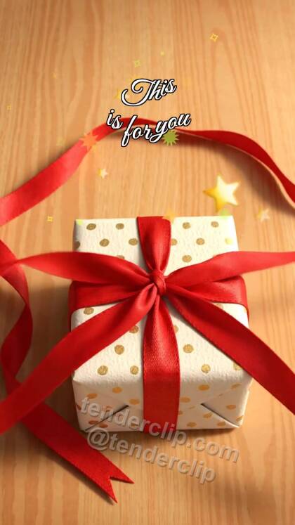 This is for you: ribbon leads to a small surprise