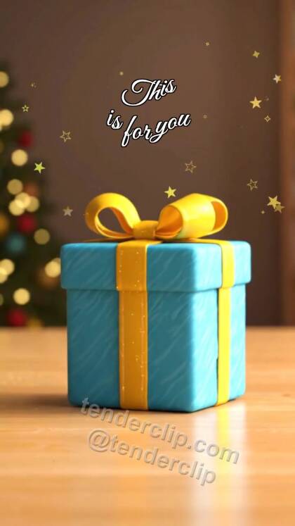 This is for you: small gift moves toward camera