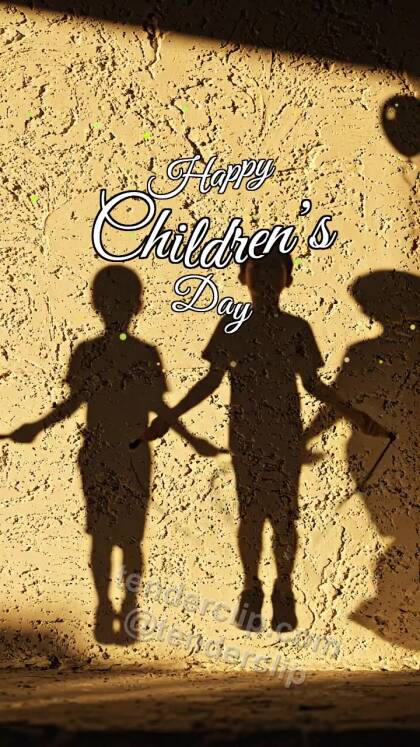 Happy Children’s Day: children shadows jump rope