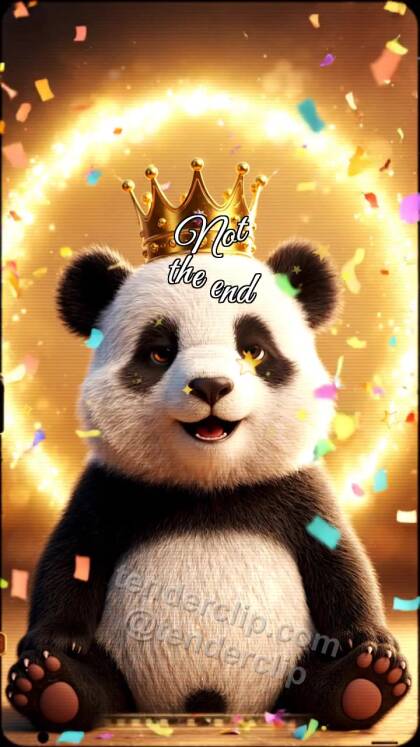 Not the end: Panda Cub Gets Crown