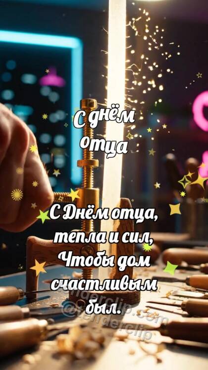 С днём отца: Ручная струбцина держит луч