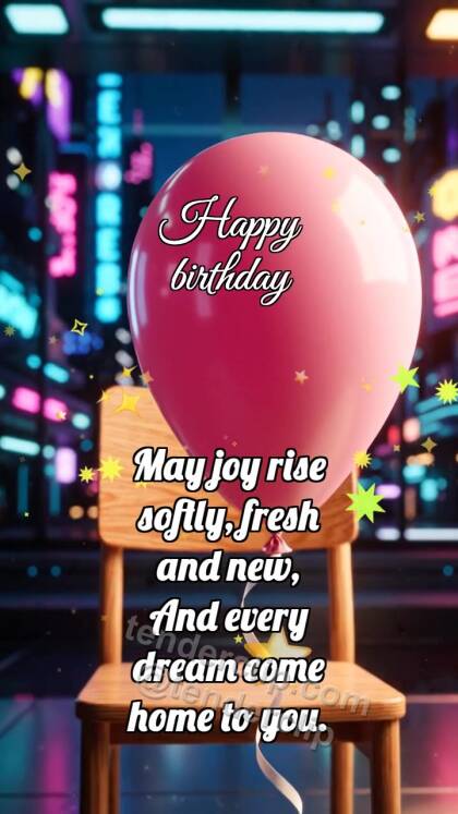 Happy birthday: Balloon Holds Glint