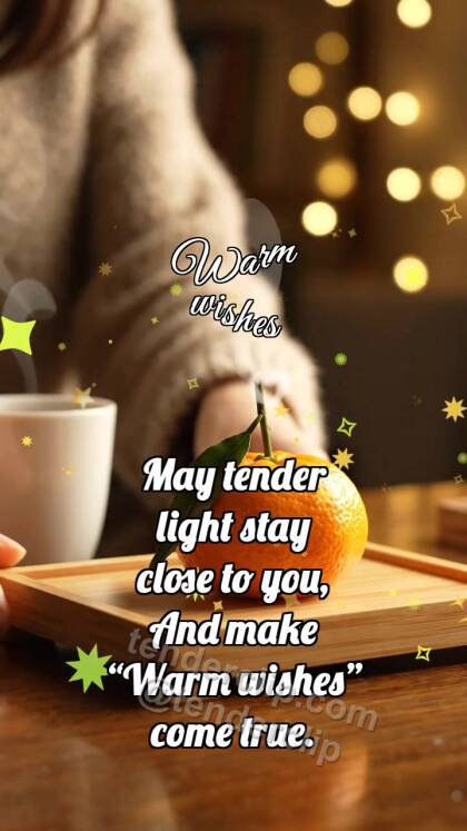 Warm wishes: Pine Tray Brings Mandarin