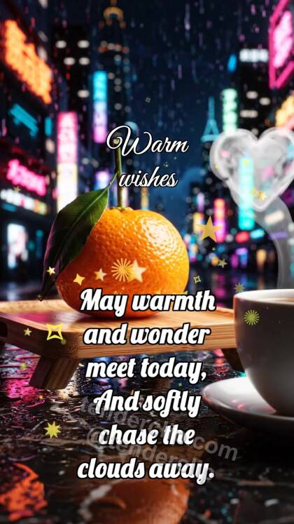 Warm wishes: Pine Tray Brings Mandarin
