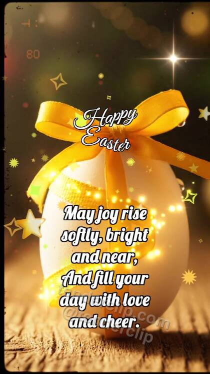 Happy Easter: Saffron Ribbon Colors Egg