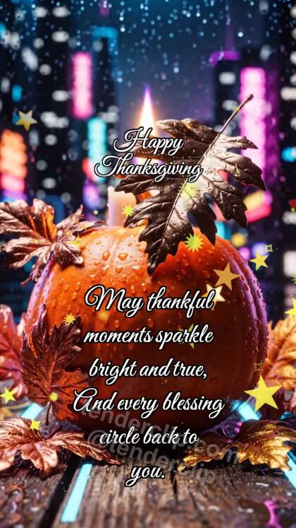 Happy Thanksgiving: Pumpkin Shares Warmth
