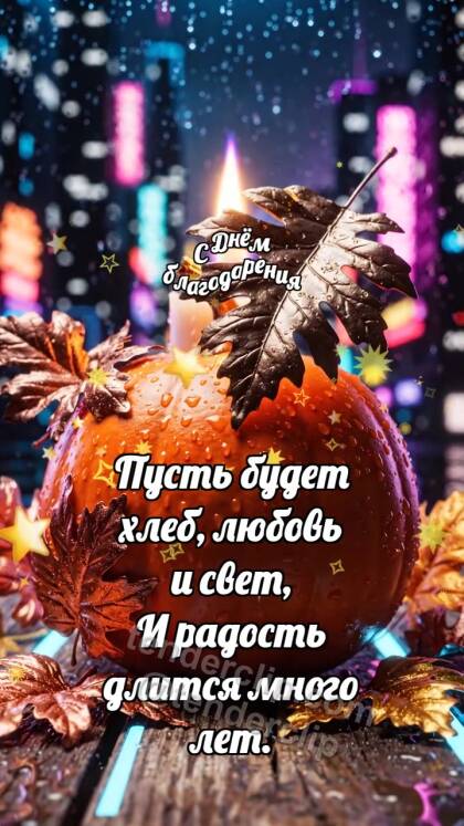 С Днём благодарения: Тыква делится теплом