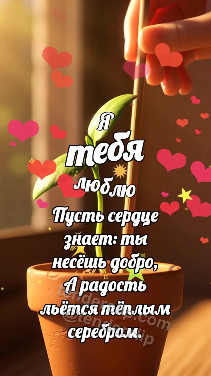 Я тебя люблю: Опора держит росток