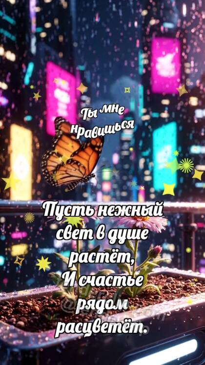 Ты мне нравишься: Бабочка садится рядом